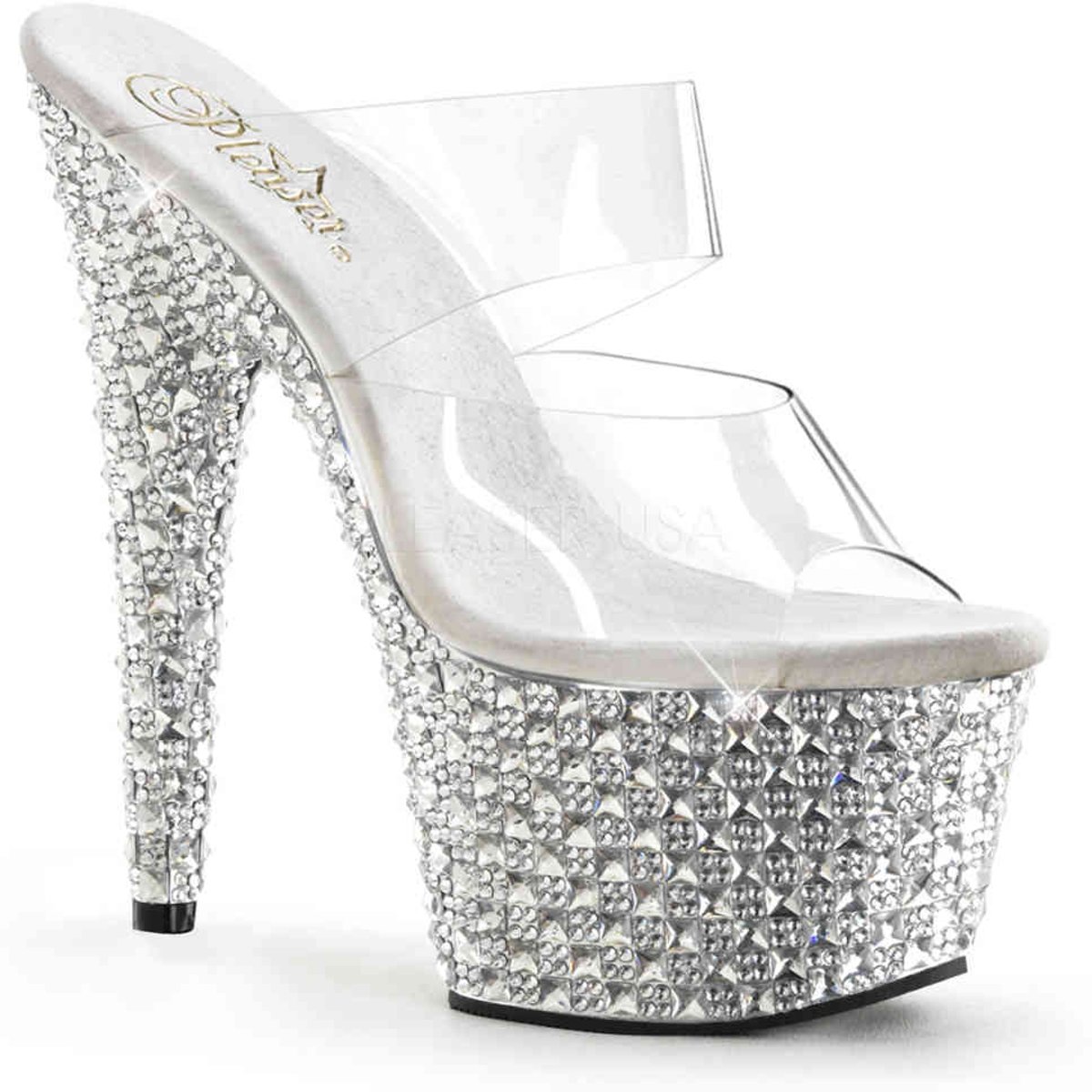 EU 40 = US 10 | BEJEWELED-702PS | *7 Heel, 2 3/4 Two Band PF Slide